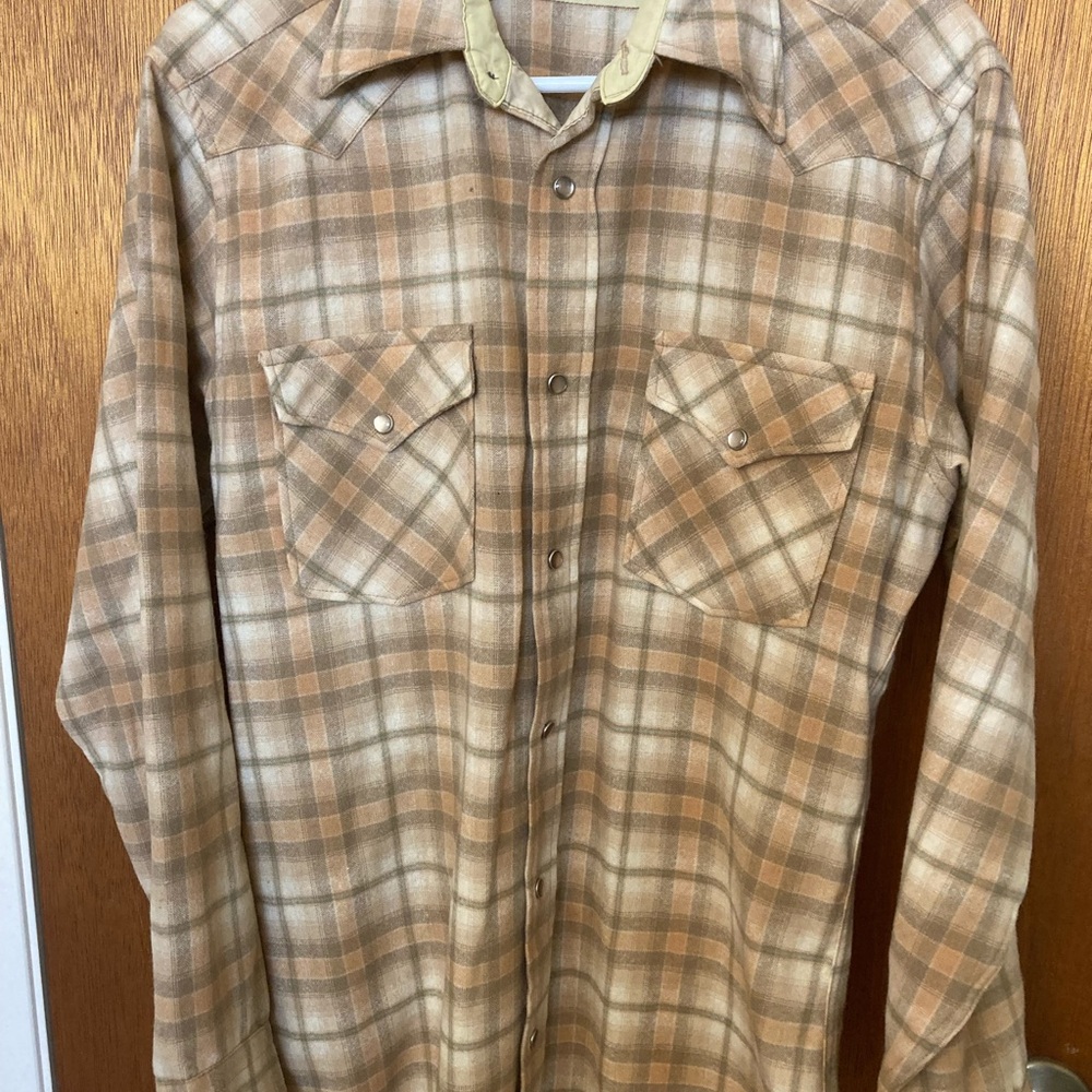 Vintage Pendleton Western Tan Wool Shirt